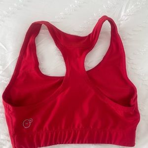 Girls sports bra red